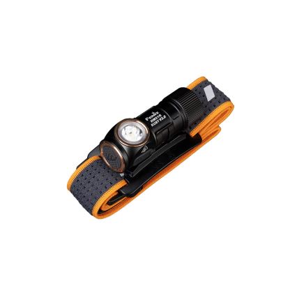 Fenix HM51RV30 - Lanterna frontal recarregável LED com controle de intensidade LED/USB/1xCR123A 950 mAh IP68 860 lm 125 h laranja