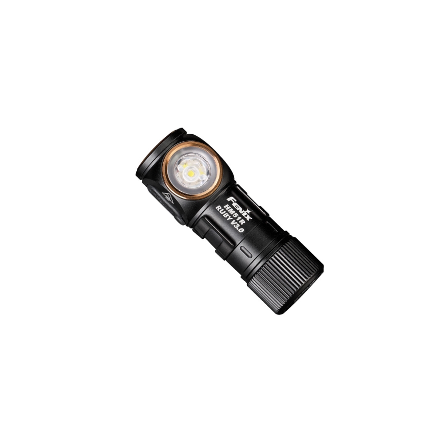 Fenix HM51RV30 - Lanterna frontal recarregável LED com controle de intensidade LED/USB/1xCR123A 950 mAh IP68 860 lm 125 h laranja