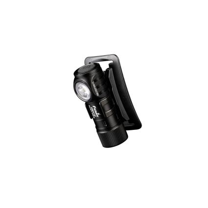 Fenix HM51RV3ABL - Lanterna frontal recarregável com LED e regulação de intensidade LED/USB/1xCR123A 950 mAh IP68 860 lm 125 h preta