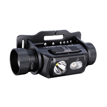 Fenix HM60RV20 - Lanterna de cabeça recarregável LED/USB com brilho ajustável, 4000 mAh, IP68, 1600 lm, 292 h, laranja