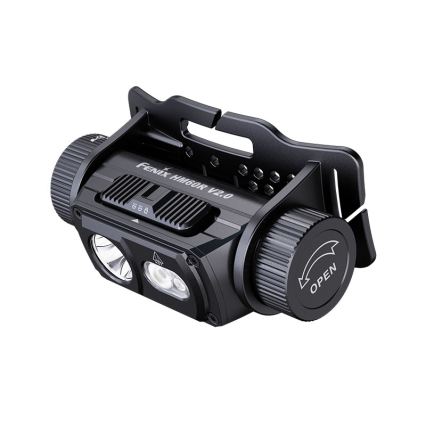 Fenix HM60RV20 - Lanterna de cabeça recarregável LED/USB com brilho ajustável, 4000 mAh, IP68, 1600 lm, 292 h, laranja