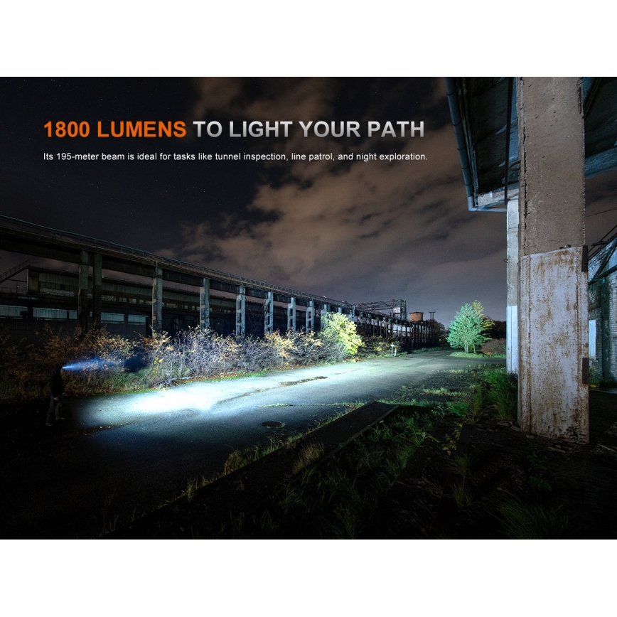 Fenix HM61RV30 - Lanterna frontal LED recarregável com intensidade regulável LED/USB/1xCR123A 4000 mAh IP68 1800 lm 400 h preta