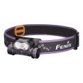 Fenix HM65RTV20PRP - Lanterna de cabeça LED com regulação LED/USB/2xCR123A IP68 1600 lm 300h 3400 mAh preto/roxo