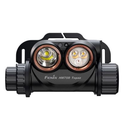 Fenix HM75RTOPAZ - Lanterna de cabeça LED com regulação LED/USB IP68 1600 brilhante 210 h 4000 mAh