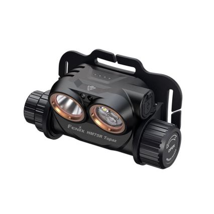 Fenix HM75RTOPAZ - Lanterna de cabeça LED com regulação LED/USB IP68 1600 brilhante 210 h 4000 mAh