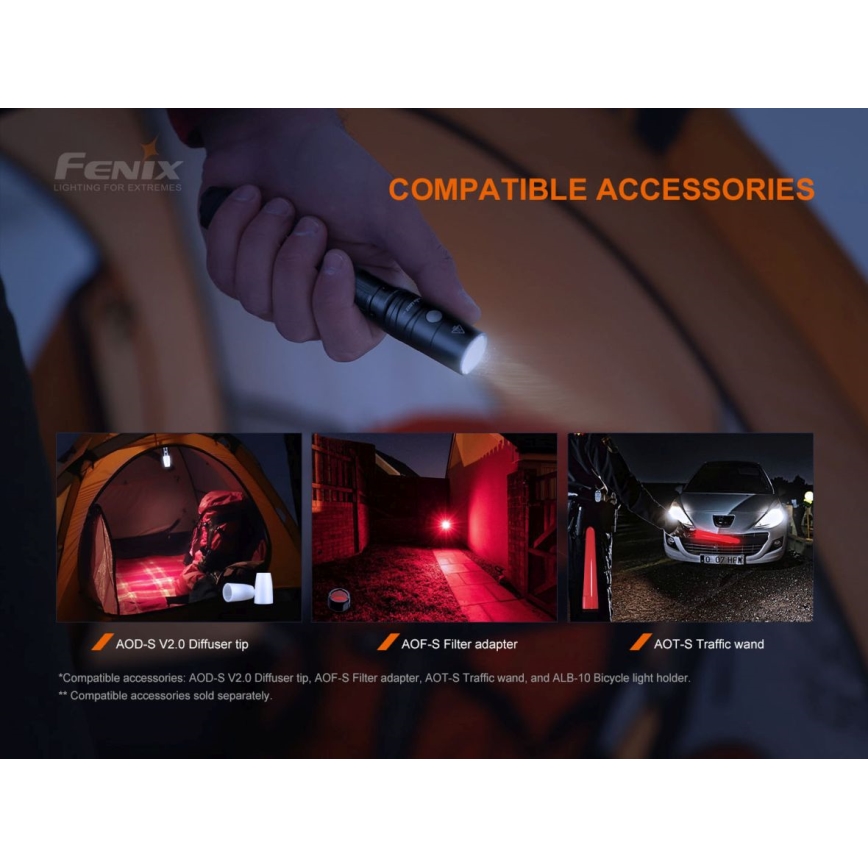 Fenix LD22V20 - Lanterna LED Recarregável LED/USB IP66 800 lm 220 hrs