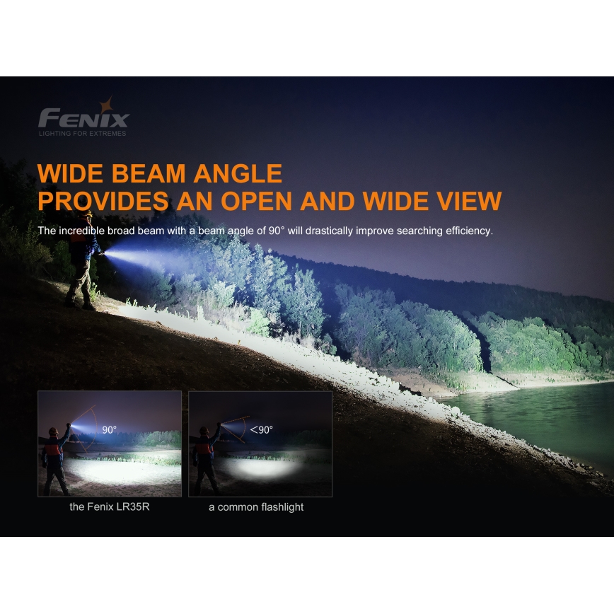 Fenix LR35R - Lanterna recarregável LED 6xLED/2x21700 IP68 10000 lm 80 hrs