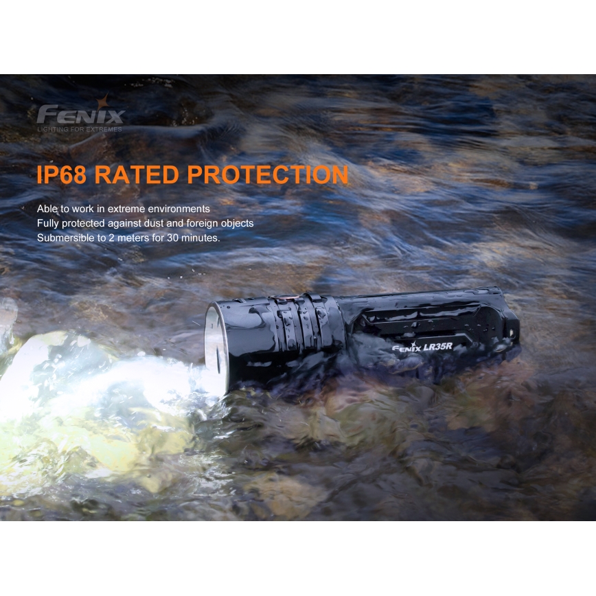 Fenix LR35R - Lanterna recarregável LED 6xLED/2x21700 IP68 10000 lm 80 hrs