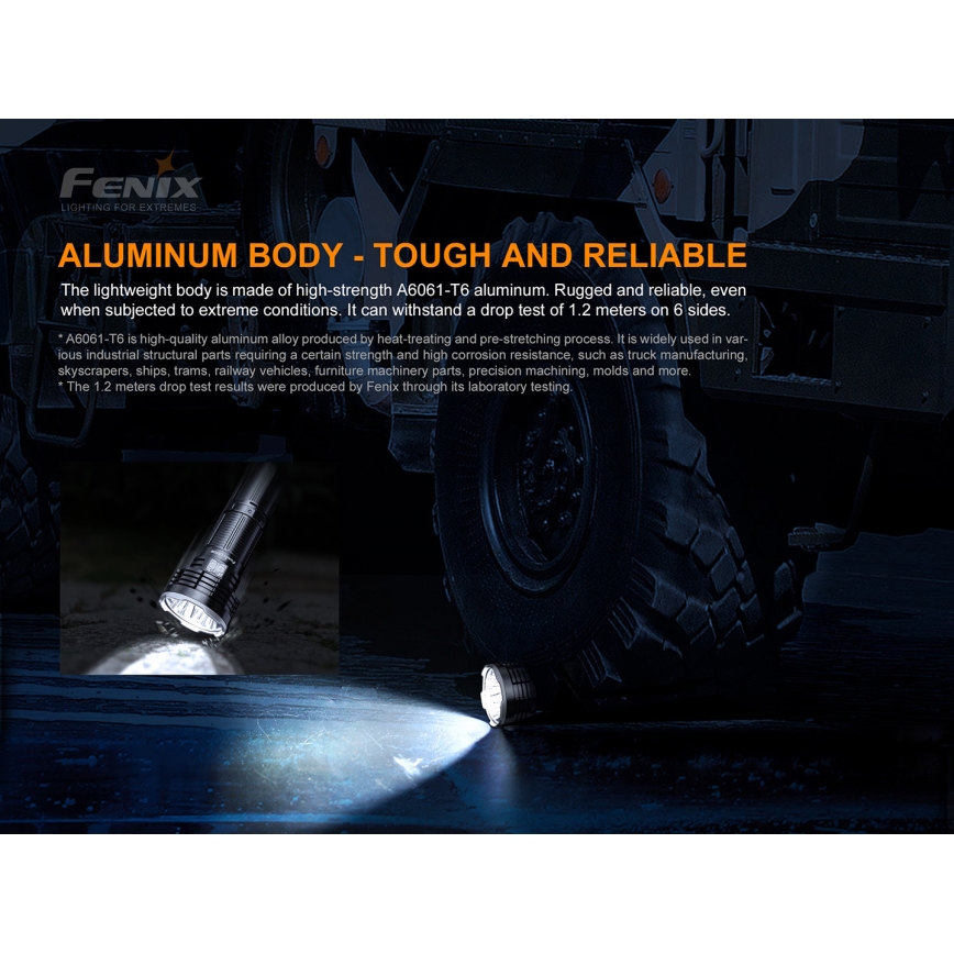 Fenix LR50R - Lanterna recarregável LED 4xLED/USB IP68 12000 lm 58 hrs