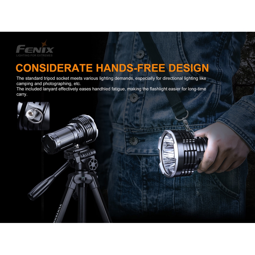 Fenix LR50R - Lanterna recarregável LED 4xLED/USB IP68 12000 lm 58 hrs