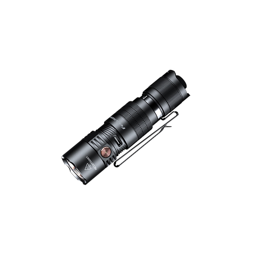 Fenix PD26RACE - Lanterna recarregável LED com regulação de brilho, carregamento USB, bateria 1600 mAh, classificação IP68, 1300 lm, 556 h, preta