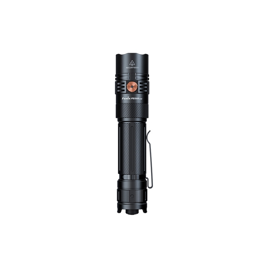 Fenix PD36RACE - Lanterna LED recarregável com regulagem de intensidade, carregamento USB, 5000 mAh, IP68, 3000 lm, 63,45 h, preta