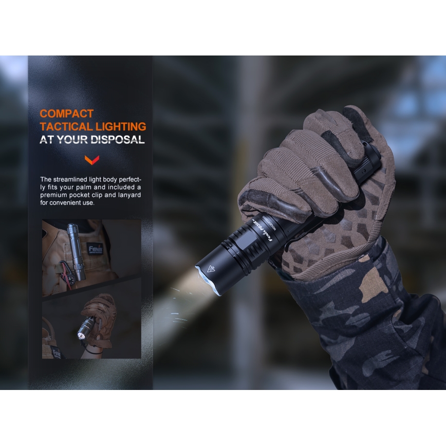 Fenix PD36RPRO - Lanterna tática LED recarregável LED/USB IP68 2800 lm 42 h 5000 mAh