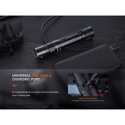 Fenix PD36RPRO - Lanterna tática LED recarregável LED/USB IP68 2800 lm 42 h 5000 mAh