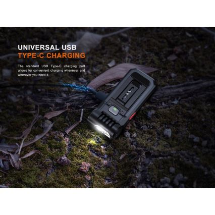 Fenix SW05RREDBLC - Lanterna LED com regulação LED/USB IPX6 150 lm 49 h 700 mAh preto