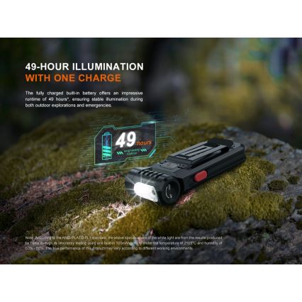 Fenix SW05RREDBLC - Lanterna LED com regulação LED/USB IPX6 150 lm 49 h 700 mAh preto