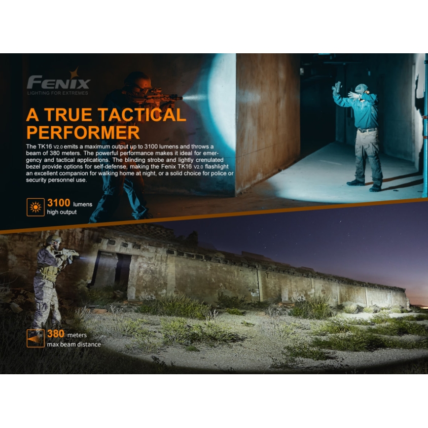 Fenix TK16V20 - Lanterna recarregável LED LED/1x21700 IP68 3100 lm 43 hrs