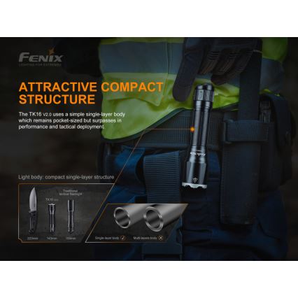 Fenix TK16V20 - Lanterna recarregável LED LED/1x21700 IP68 3100 lm 43 hrs