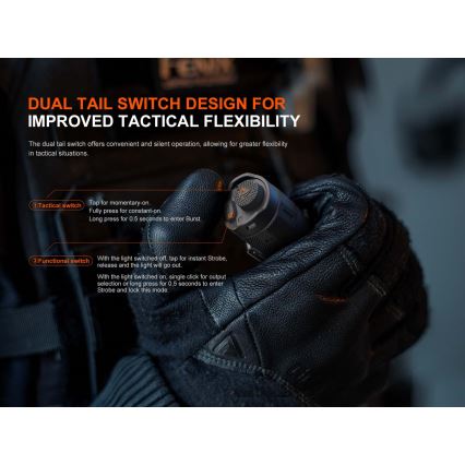 Fenix TK17BLK - Lanterna recarregável LED com dimerização e carregamento USB 6000 mAh IP68 3600 lm 60 h preta