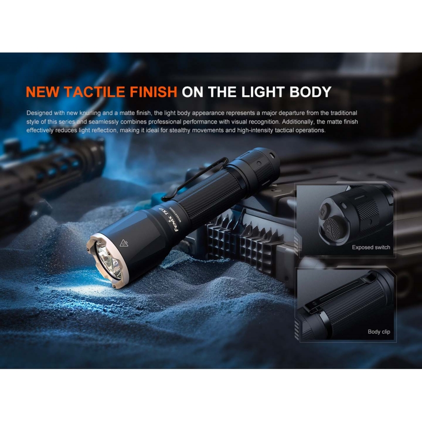 Fenix TK17BLK - Lanterna recarregável LED com dimerização e carregamento USB 6000 mAh IP68 3600 lm 60 h preta