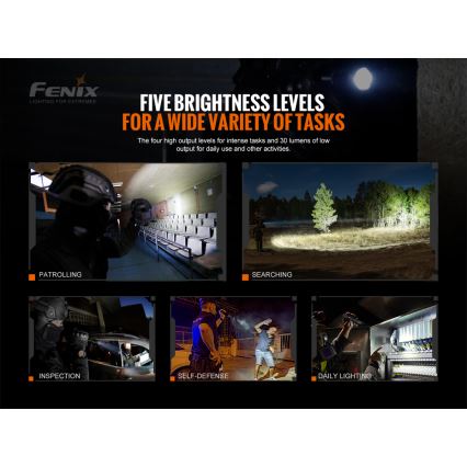 Fenix TK20RV20 - Lanterna LED táctica recarregável LED/USB IP68 3000 lm 48 h