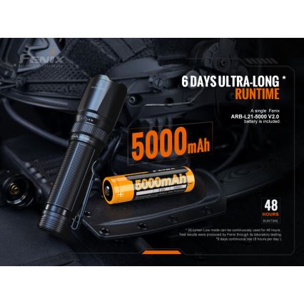 Fenix TK20RV20 - Lanterna LED táctica recarregável LED/USB IP68 3000 lm 48 h