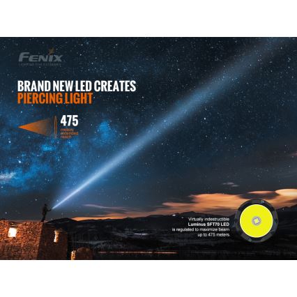 Fenix TK20RV20 - Lanterna LED táctica recarregável LED/USB IP68 3000 lm 48 h