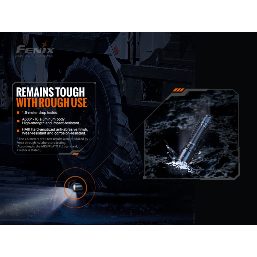 Fenix TK20RV20 - Lanterna LED táctica recarregável LED/USB IP68 3000 lm 48 h