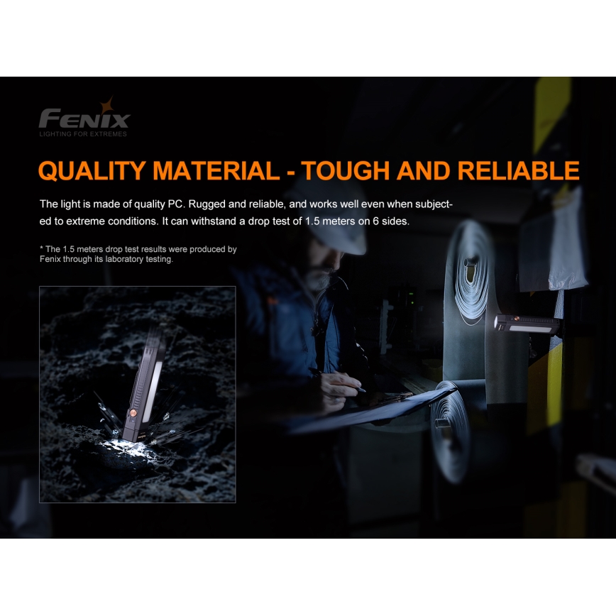 Fenix WT16R - Lanterna recarregável LED 2xLED/USB IP66 300 lm 30 hrs