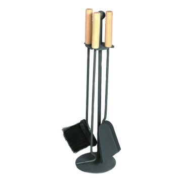 Ferramentas para a lareira 4 unid. antracite/abeto