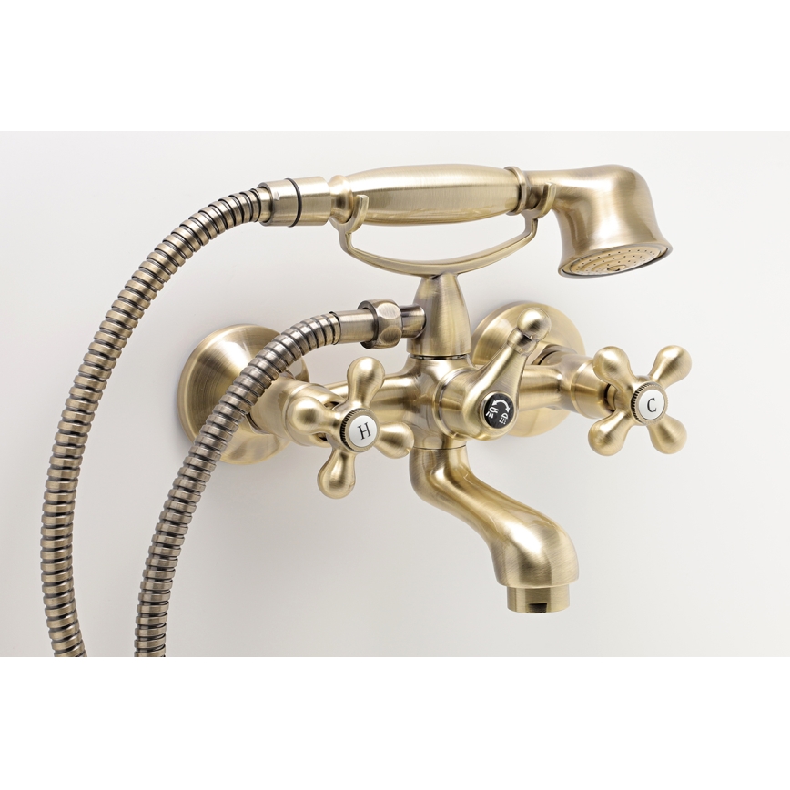 FERRO - Conjunto para banheira com misturador ANTICA RETRO, acabamento bronze
