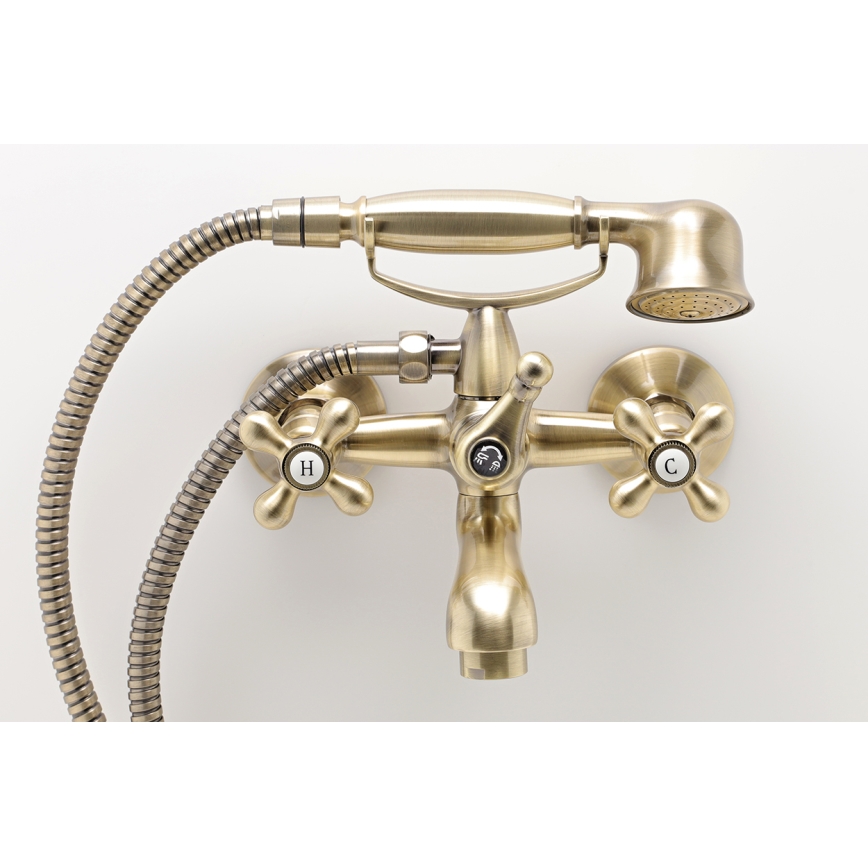 FERRO - Conjunto para banheira com misturador ANTICA RETRO, acabamento bronze