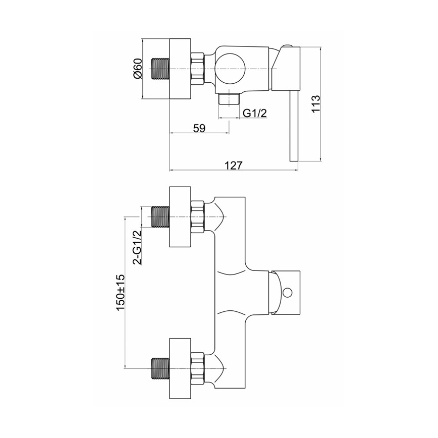 FERRO - Misturador de duche FIESTA cromo brilhante