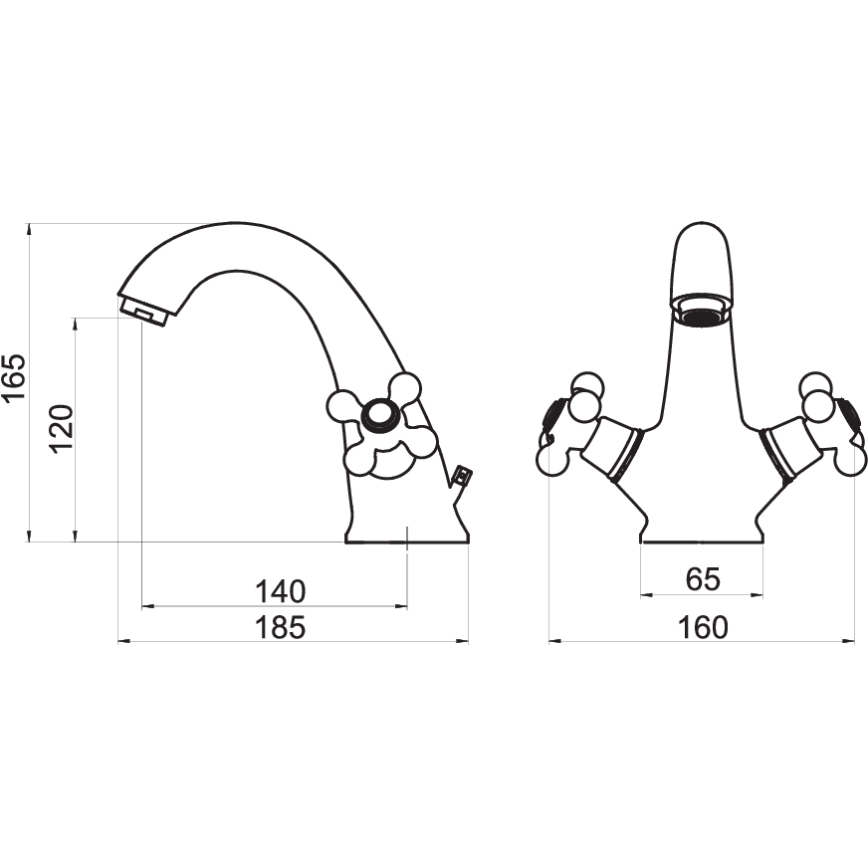 FERRO - Torneira de lavatório ANTICA bronze