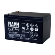 Fiamm FG21202 - Acumulador de chumbo-ácido 12V/12Ah/faston 6,3mm