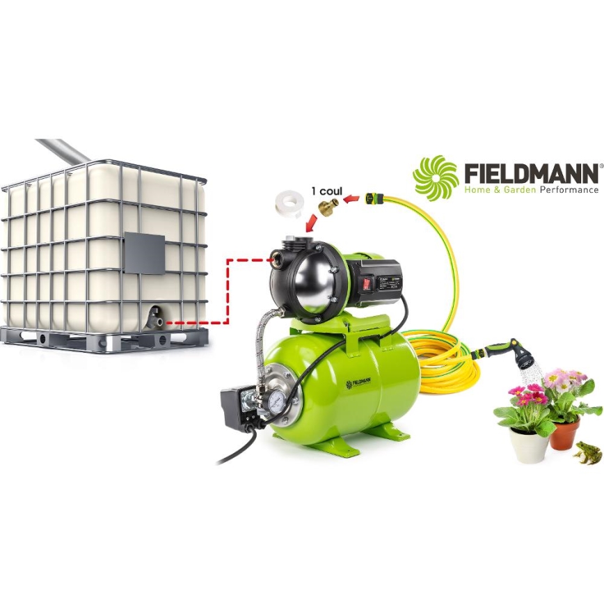 Fieldmann - Bomba de água para jardim 1100W/230V