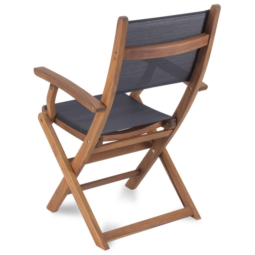 Fieldmann - Cadeira de jardim dobrável acacia