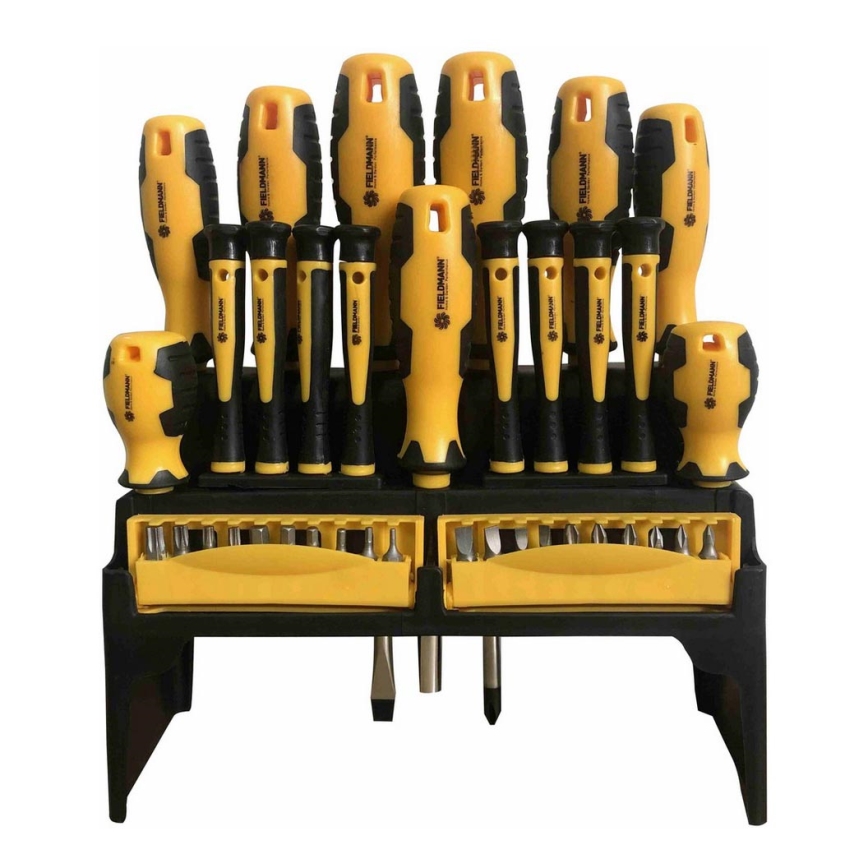 Fieldmann - Conjunto de chaves de fendas + bits 37 pcs