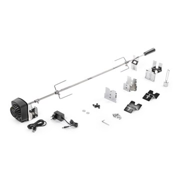 Fieldmann - Espeto rotativo com motor 230 V em aço inoxidável