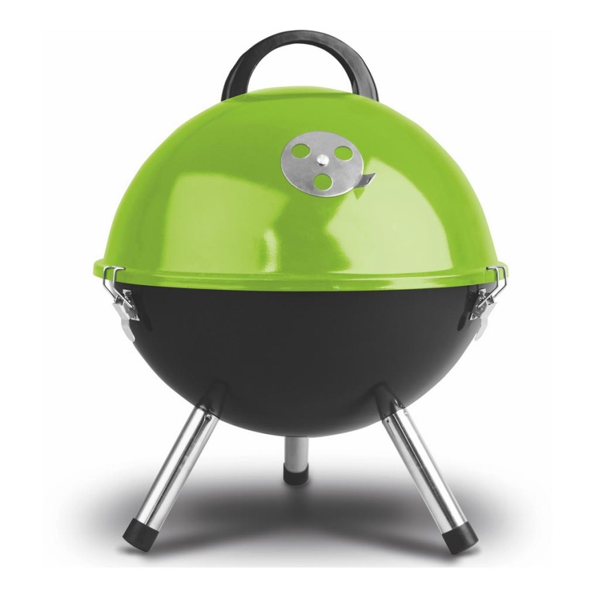 Fieldmann - Grelha de mesa de carvão vegetal verde/preto