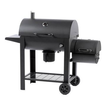 Fieldmann - Grelhador a carvão com fumeiro preto