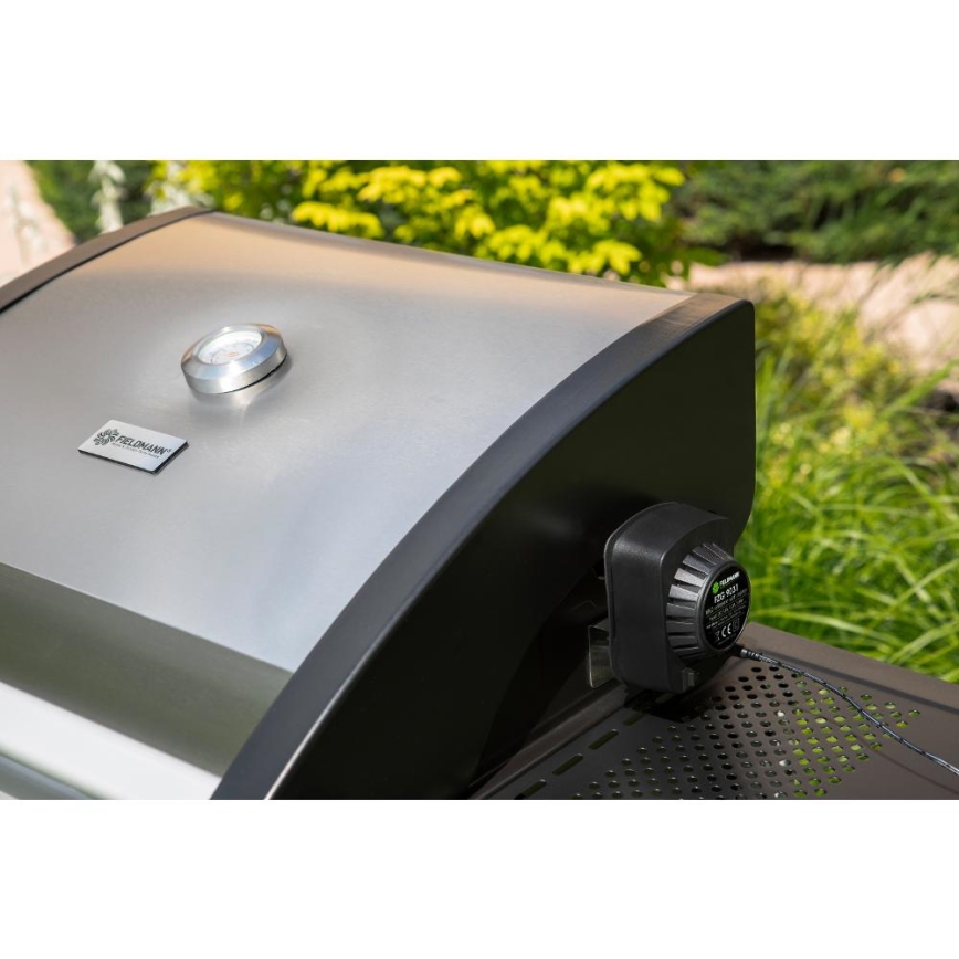 Fieldmann - Grelhador a gás 3 queimadores cromo mate