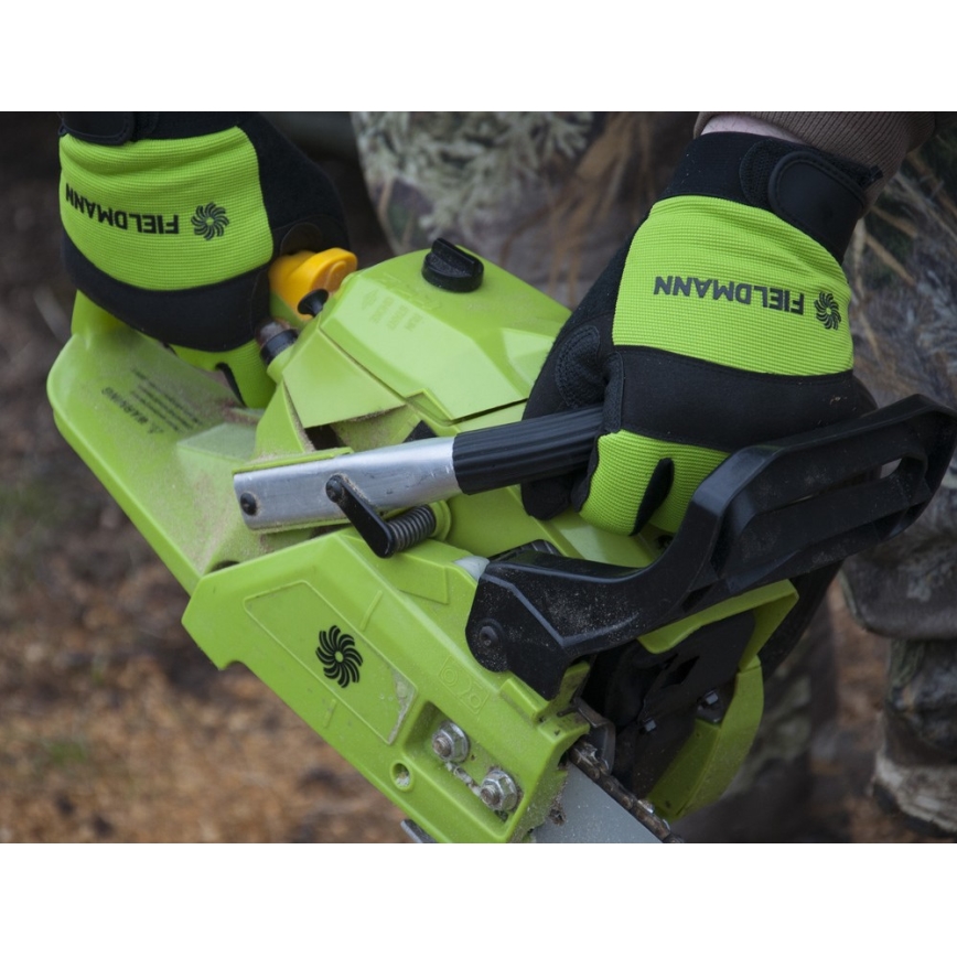 Fieldmann - luvas de trabalho XL preto/verde