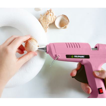Fieldmann - Pistola de cola quente 100W/230V rosa
