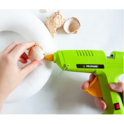 Fieldmann - Pistola de cola quente 100W/230V verde