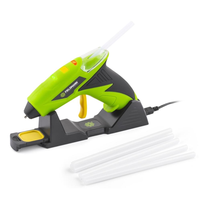 Fieldmann - Pistola de cola quente a bateria 4V 1500 mAh verde
