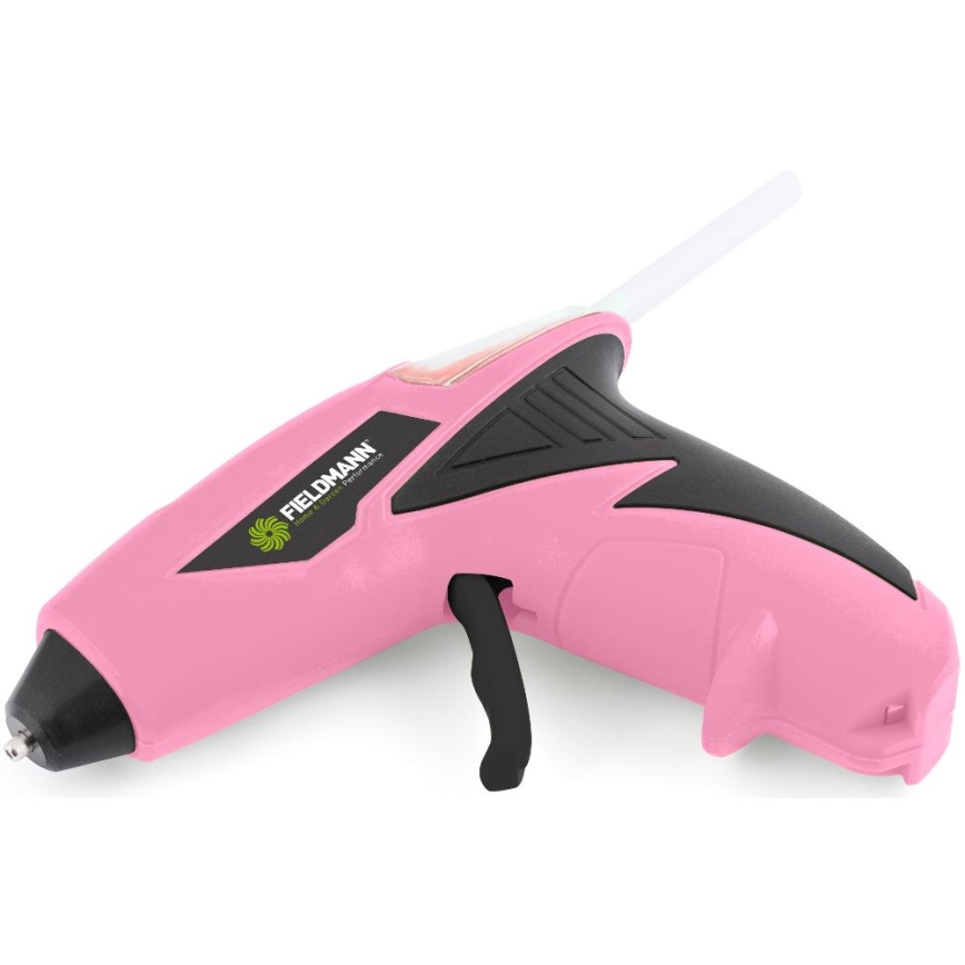Fieldmann - Pistola de cola quente sem fios 4V 1500 mAh rosa