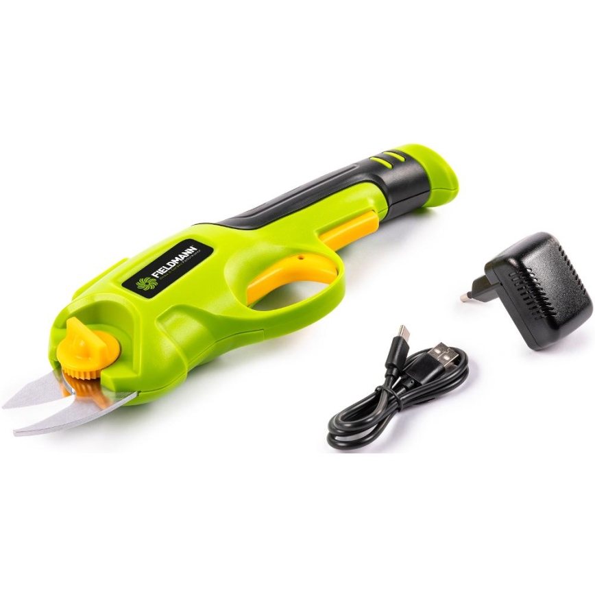 Fieldmann - Tesoura de poda para jardim sem fios 1500 mAh