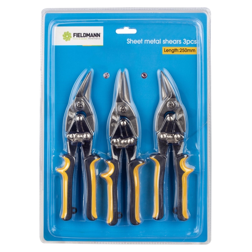 Fieldmann - Tesoura para metal 3 pcs