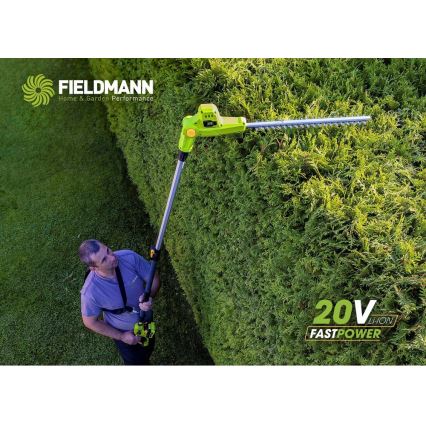 Fieldmann - Tesoura telescópica sem fio para cerca 20V
